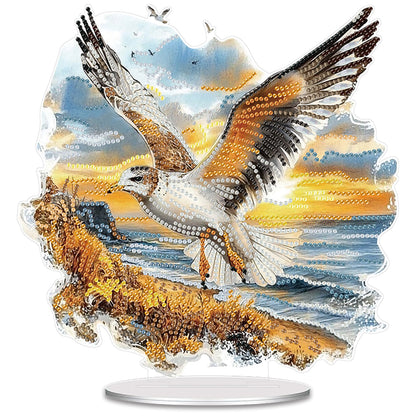 2D Flat Eagle DIY Acrylic Table Top Diamond Painting Ornament Kits for Adults