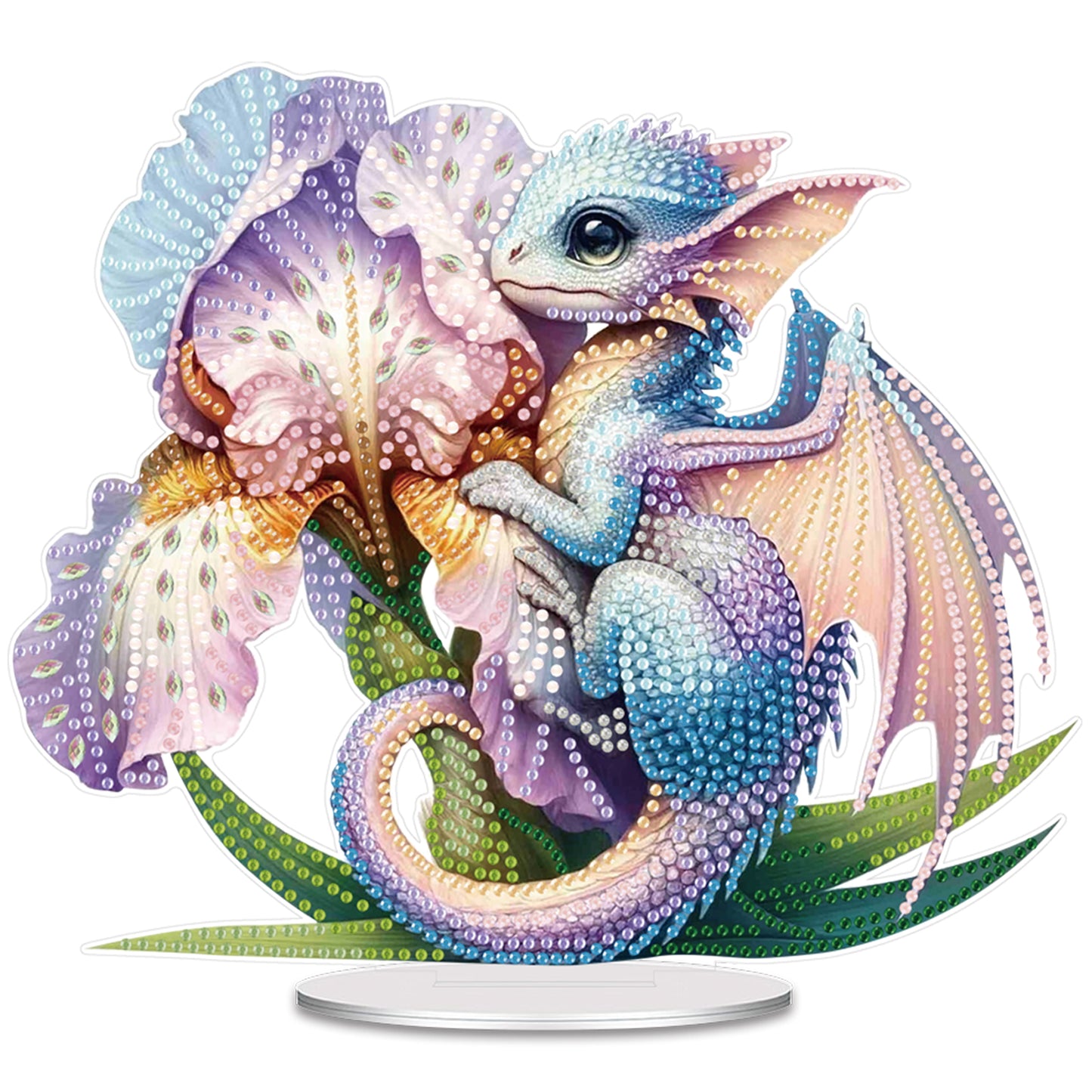 2D Flat Dinosaur DIY Acrylic Table Top Diamond Painting Ornament Kits for Adults