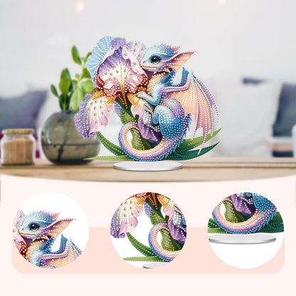 2D Flat Dinosaur DIY Acrylic Table Top Diamond Painting Ornament Kits for Adults