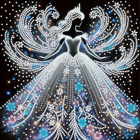 Luminous Dress Beauty - Special Shaped Drill Diamond Painting 30*30CM