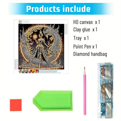 Dragon Beauty - Special Shaped Drill Diamond Painting 30*30CM