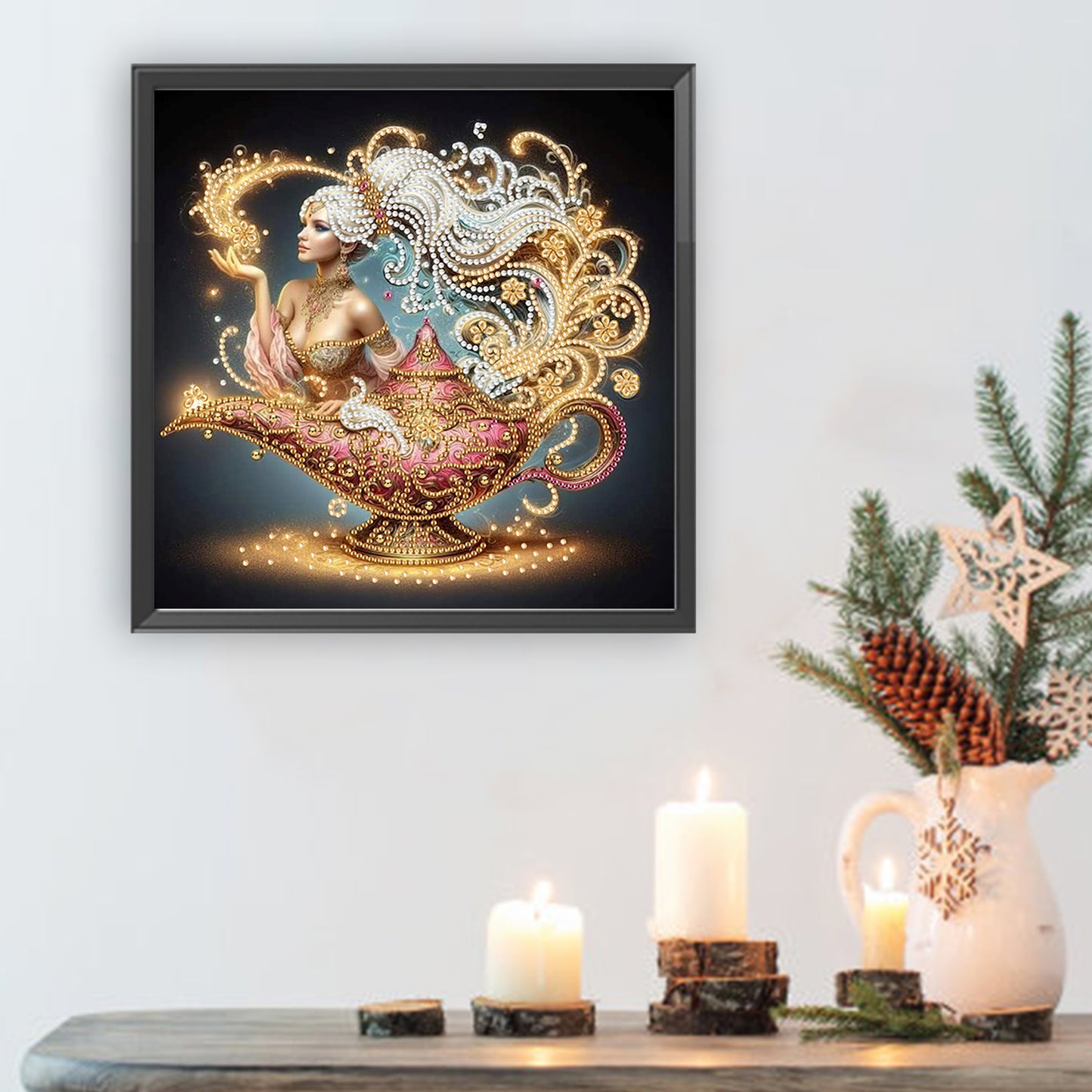 Aladdin'S Magic Lamp Beauty - Special Shaped Drill Diamond Painting 30*30CM
