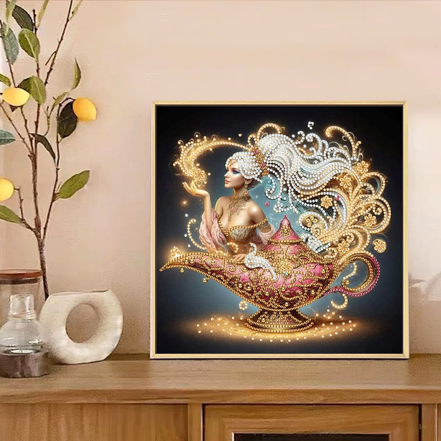Aladdin'S Magic Lamp Beauty - Special Shaped Drill Diamond Painting 30*30CM