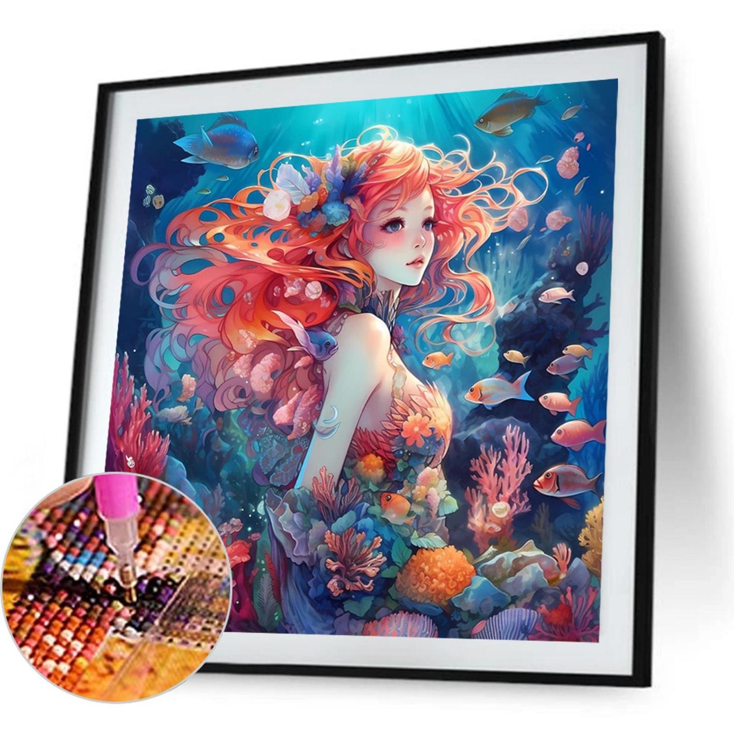 Underwater Beauty - Partial AB Round Drill Diamond Painting 40*40CM