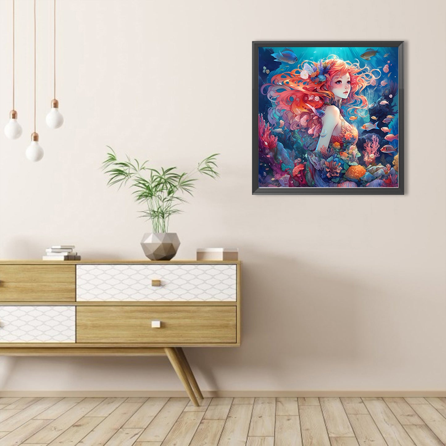 Underwater Beauty - Partial AB Round Drill Diamond Painting 40*40CM