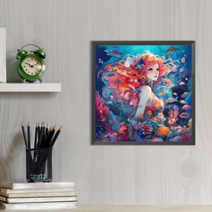 Underwater Beauty - Partial AB Round Drill Diamond Painting 40*40CM