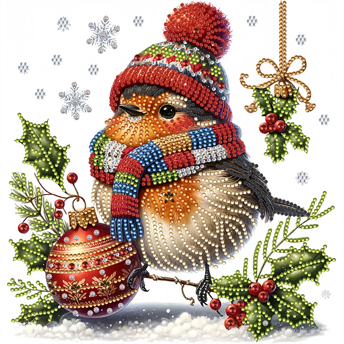 Christmas Bird - Special Shaped Drill Diamond Painting 30*30CM