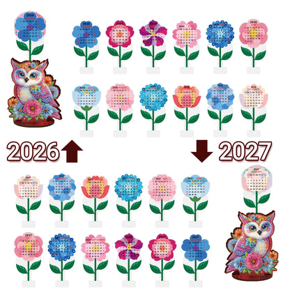 2026 Calendar DIY Diamond Painting Kit Wooden Diamond Painting Calendar