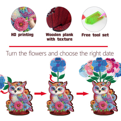 2026 Calendar DIY Diamond Painting Kit Wooden Diamond Painting Calendar
