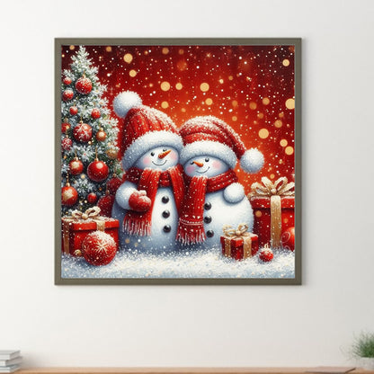 Snowman - Full Round Drill Diamond Painting 40*40CM