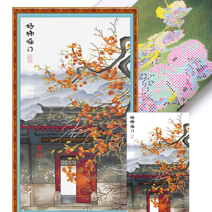 Good Fortune At Hand - 11CT Stamped Cross Stitch 70*130CM (Mona Lisa Brand Silk)