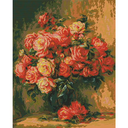 Bouquet Of Roses - 14CT Stamped Cross Stitch 48*56CM(Joy Sunday)