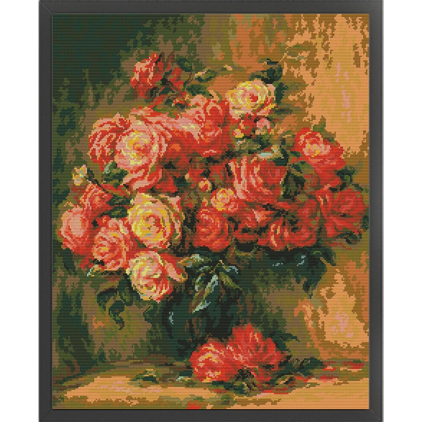 Bouquet Of Roses - 14CT Stamped Cross Stitch 48*56CM(Joy Sunday)