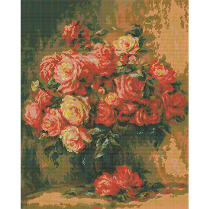 Bouquet Of Roses - 14CT Stamped Cross Stitch 48*56CM(Joy Sunday)