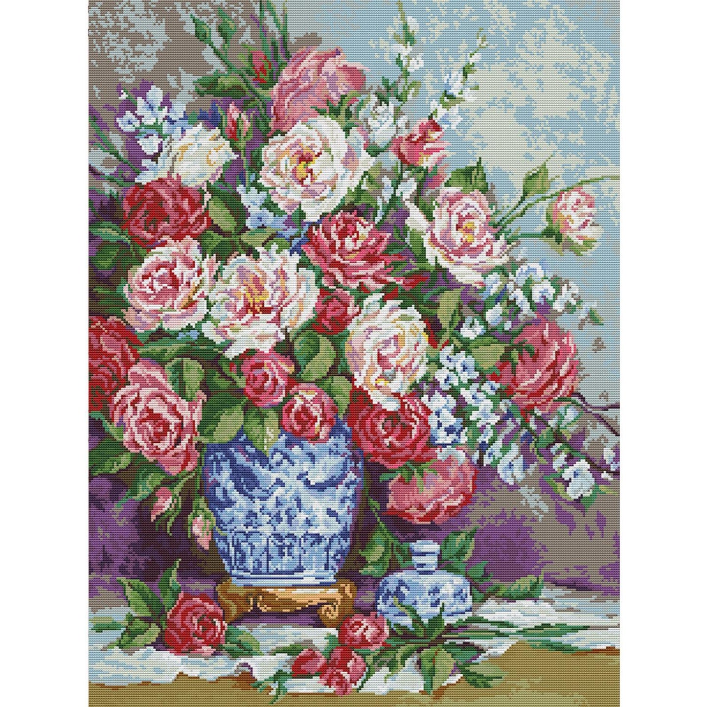 Her Majesty'S Roses - 14CT Stamped Cross Stitch 50*64CM(Joy Sunday)