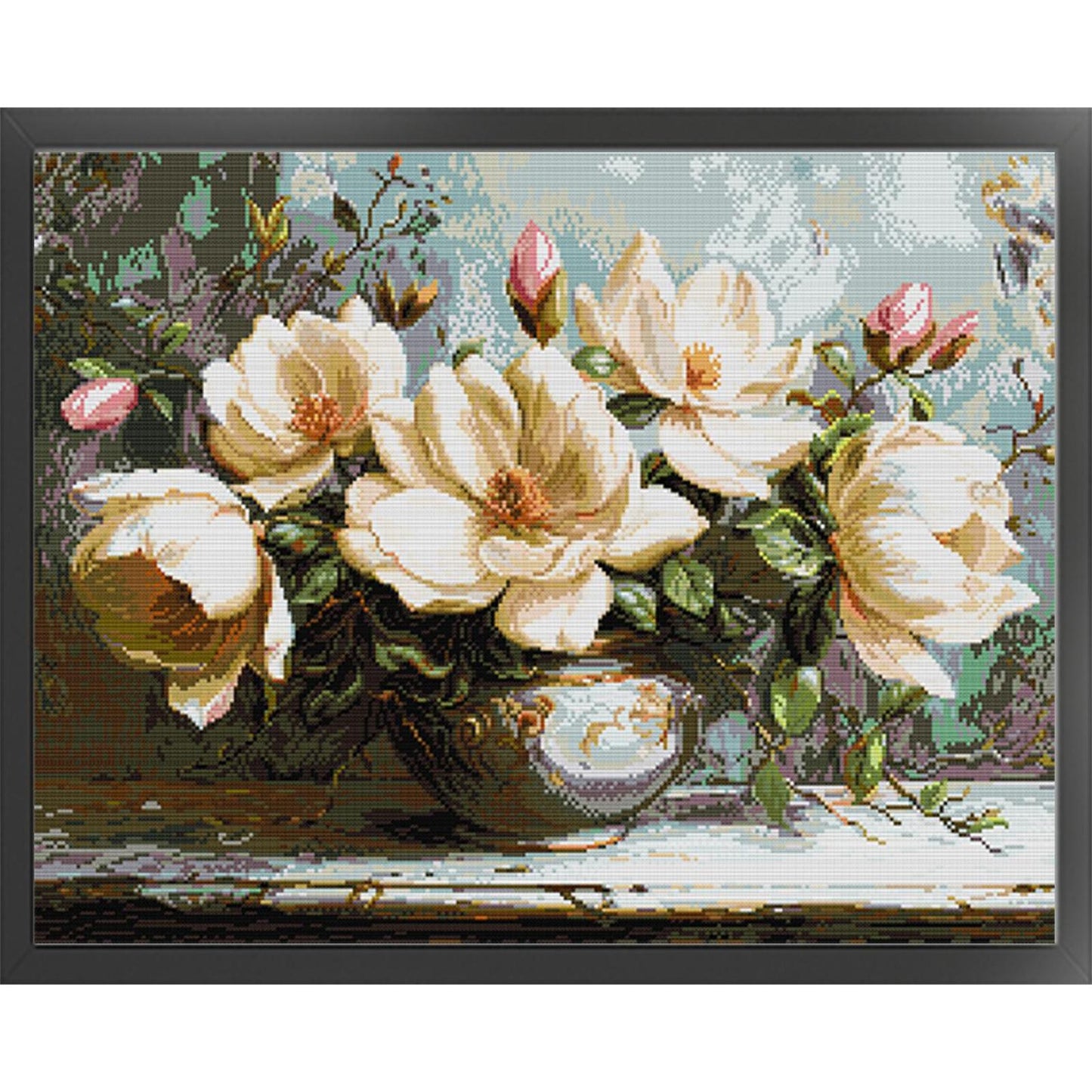 Mysterious Magnolia - 14CT Stamped Cross Stitch 56*44CM(Joy Sunday)