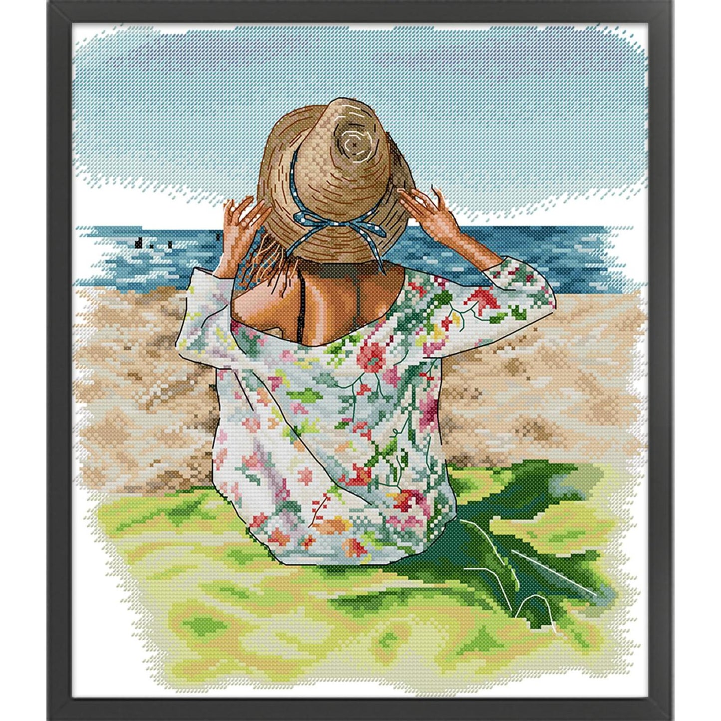 Seaside - 14CT Stamped Cross Stitch 36*40CM(Joy Sunday)