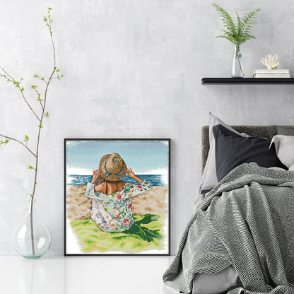 Seaside - 14CT Stamped Cross Stitch 36*40CM(Joy Sunday)