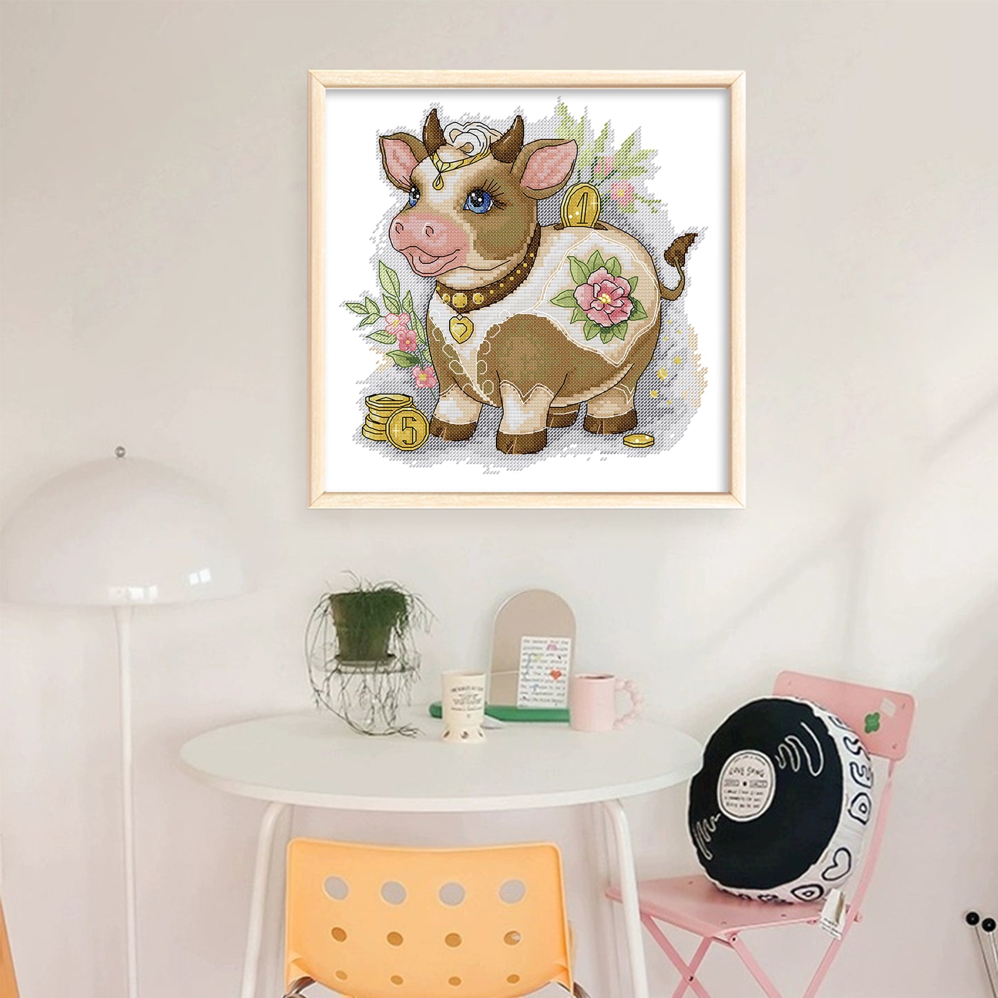 Lucky Ox - 14CT Stamped Cross Stitch 29*29CM(Joy Sunday)