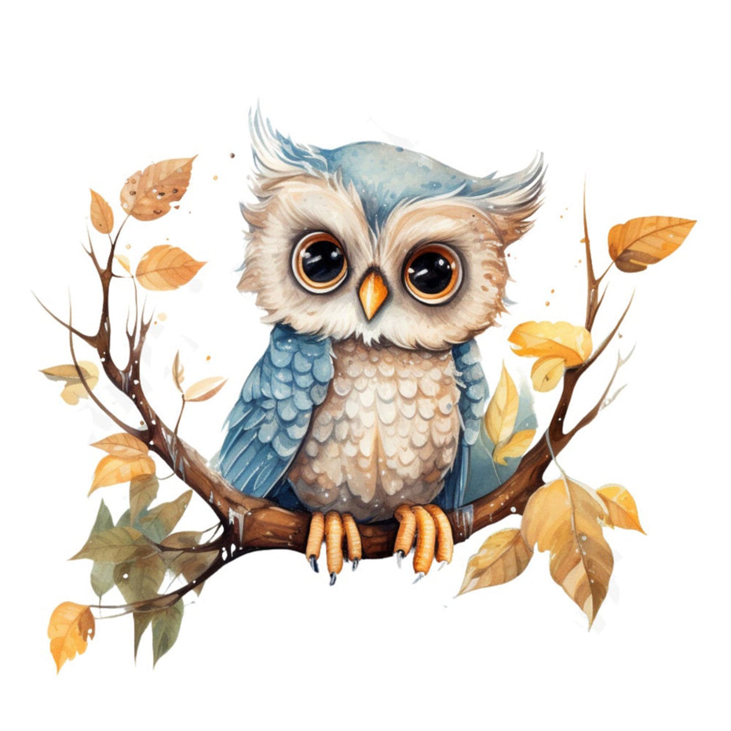 Owl - Full Round Drill Diamond Painting 40*40CM