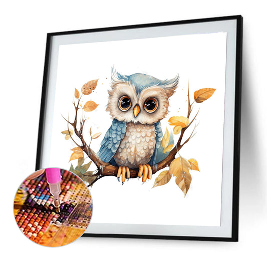 Owl - Full Round Drill Diamond Painting 40*40CM