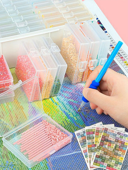 30pcs Diamond Painting Trays with Lids Diamond Art Storage Containers Trays