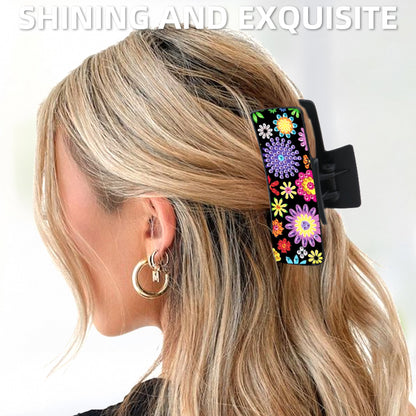 2Pcs Flowers DIY Diamond Hair Claw Clips Making Kit for Women Ladies   Girls
