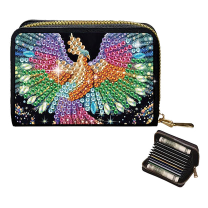 2pcs Peacock Pattern Diamond Painting Fashion Card Holder Compact Coin Purse