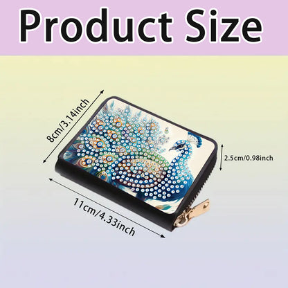 2pcs Butterfly Pattern Diamond Painting Fashion Card Holder Compact Coin Purse
