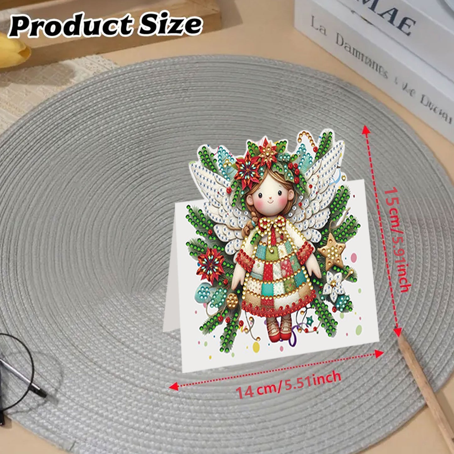 8PCS DIY Diamond Art Greeting Cards Congratulations Cards   Gifts (Christmas)