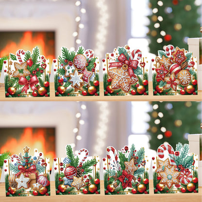 8PCS DIY Diamond Art Greeting Cards Congratulations Cards   Gifts (Christmas)