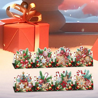 8PCS DIY Diamond Art Greeting Cards Congratulations Cards   Gifts (Christmas)