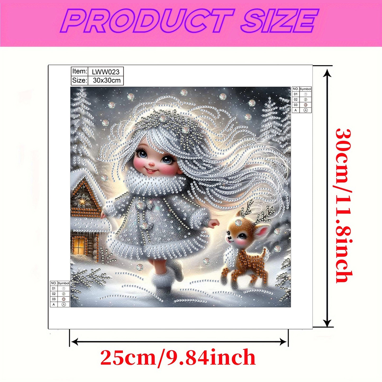Little Girl In Snow Scene - Special Shaped Drill Diamond Painting 30*30CM