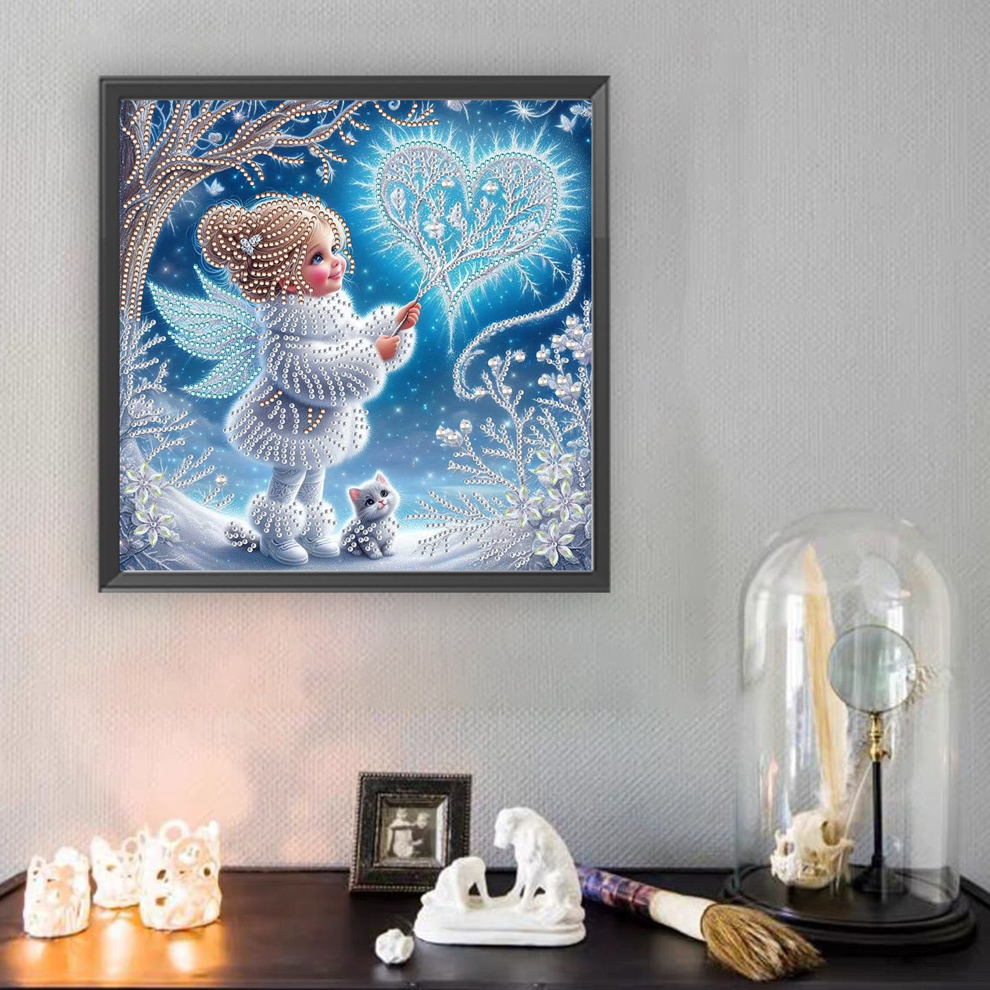 Little Girl In Snow Scene - Special Shaped Drill Diamond Painting 30*30CM