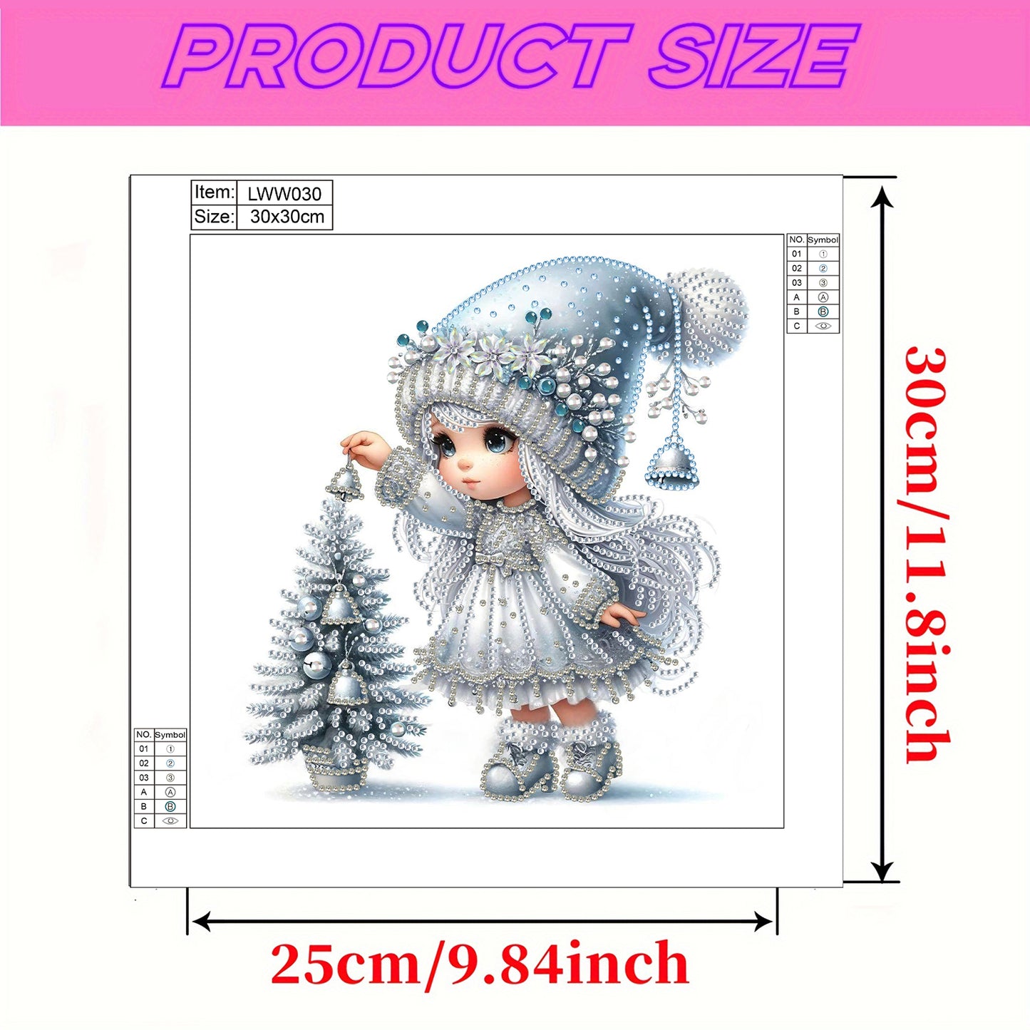 Little Girl In Snow Scene - Special Shaped Drill Diamond Painting 30*30CM