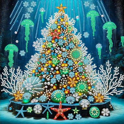 Christmas Tree - Special Shaped Drill Diamond Painting 30*30CM