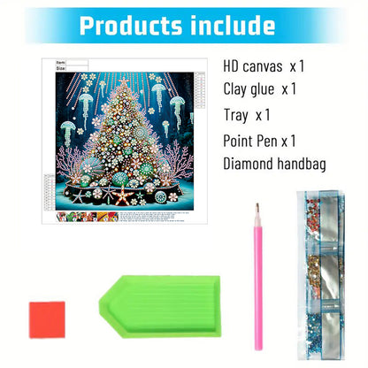 Christmas Tree - Special Shaped Drill Diamond Painting 30*30CM