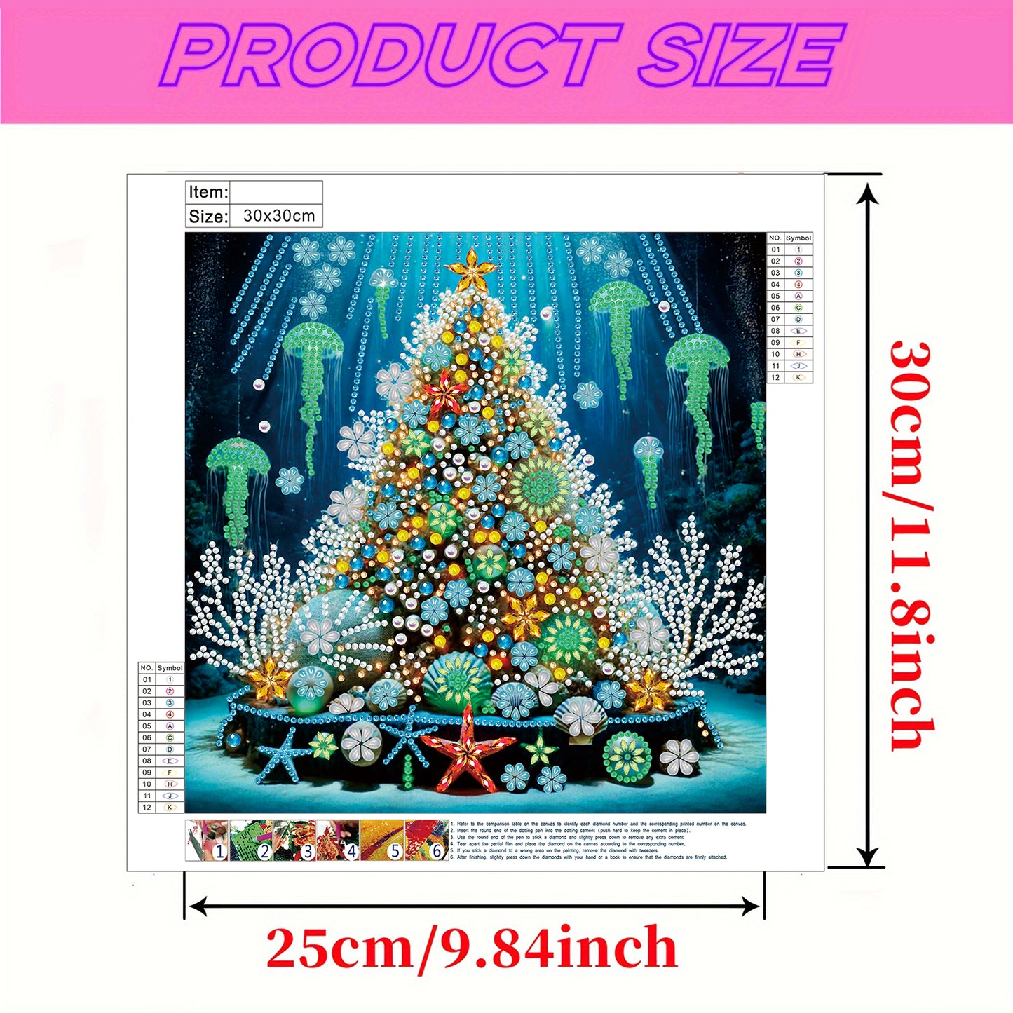 Christmas Tree - Special Shaped Drill Diamond Painting 30*30CM
