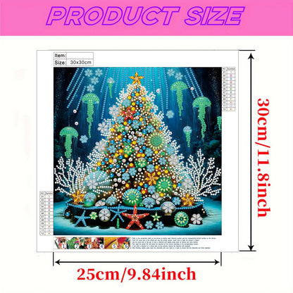 Christmas Tree - Special Shaped Drill Diamond Painting 30*30CM