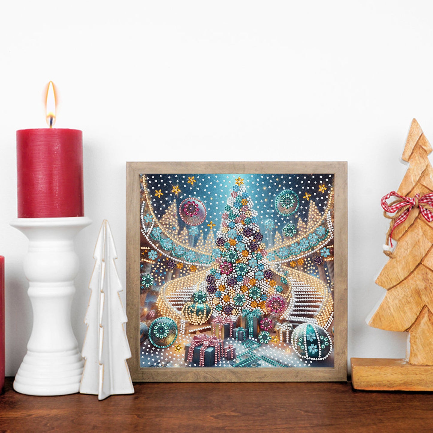 Christmas Tree - Special Shaped Drill Diamond Painting 30*30CM