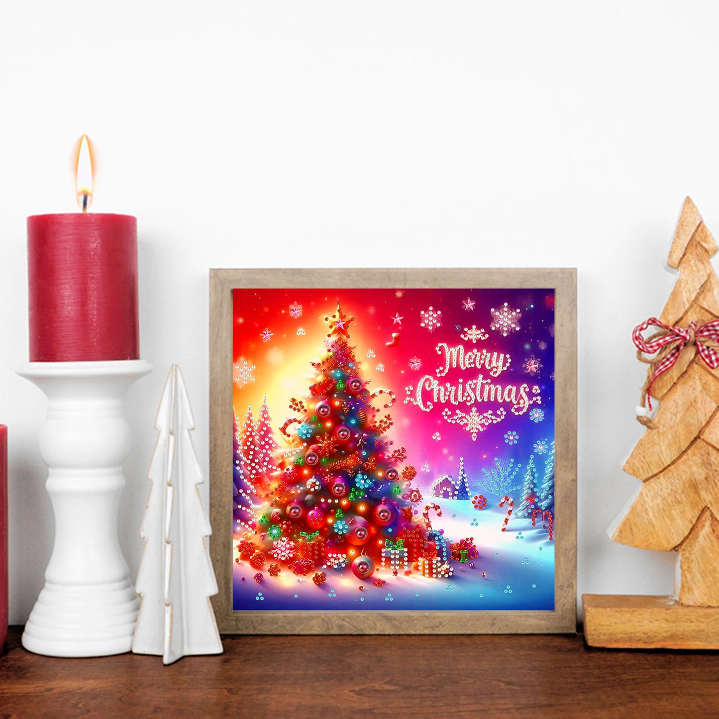 Christmas Tree - Special Shaped Drill Diamond Painting 30*30CM