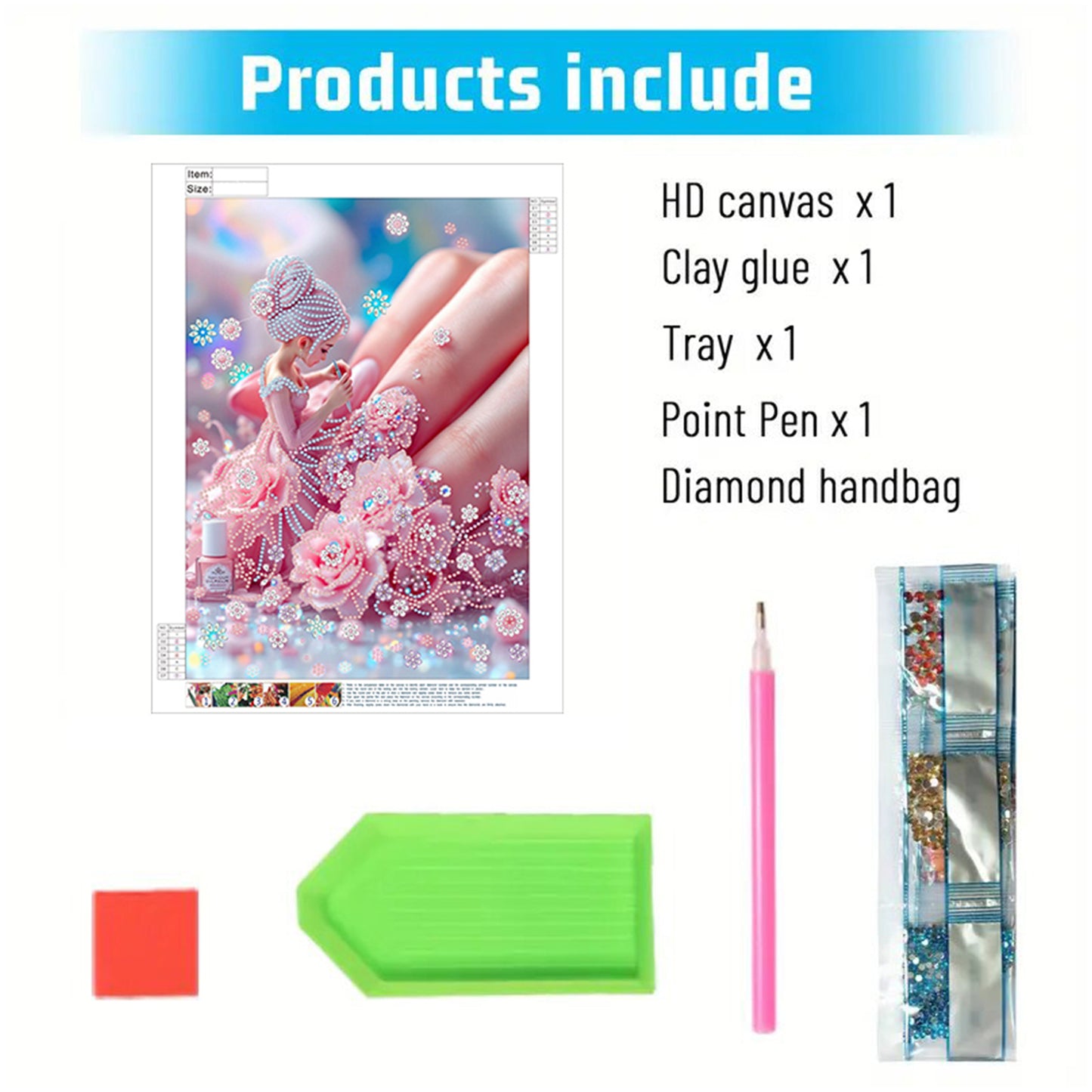 Flower Fairy Beauty - Special Shaped Drill Diamond Painting 30*40CM