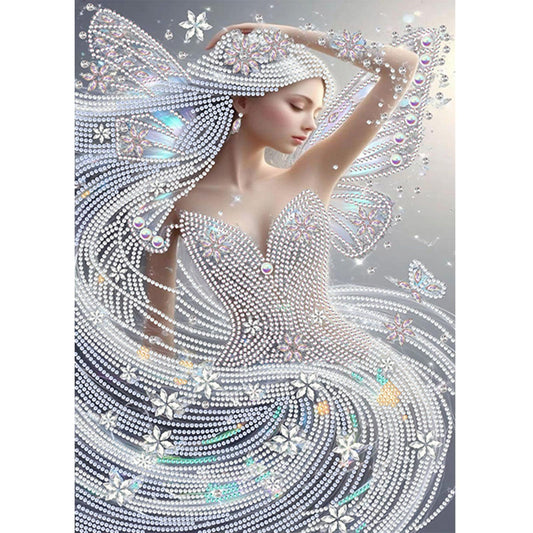 Wind Fairy Beauty - Special Shaped Drill Diamond Painting 30*40CM