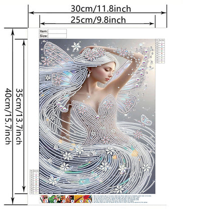 Wind Fairy Beauty - Special Shaped Drill Diamond Painting 30*40CM