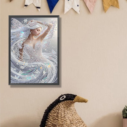 Wind Fairy Beauty - Special Shaped Drill Diamond Painting 30*40CM