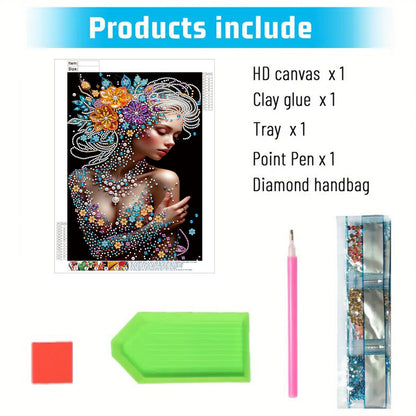 Flower Beauty - Special Shaped Drill Diamond Painting 30*40CM