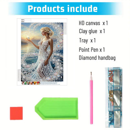 Water Elf Beauty - Special Shaped Drill Diamond Painting 30*40CM