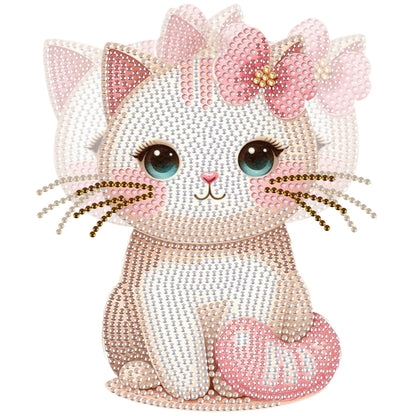 2D Flat DIY Cat Acrylic Shaking Head Diamond Painting Tabletop Ornaments Kit