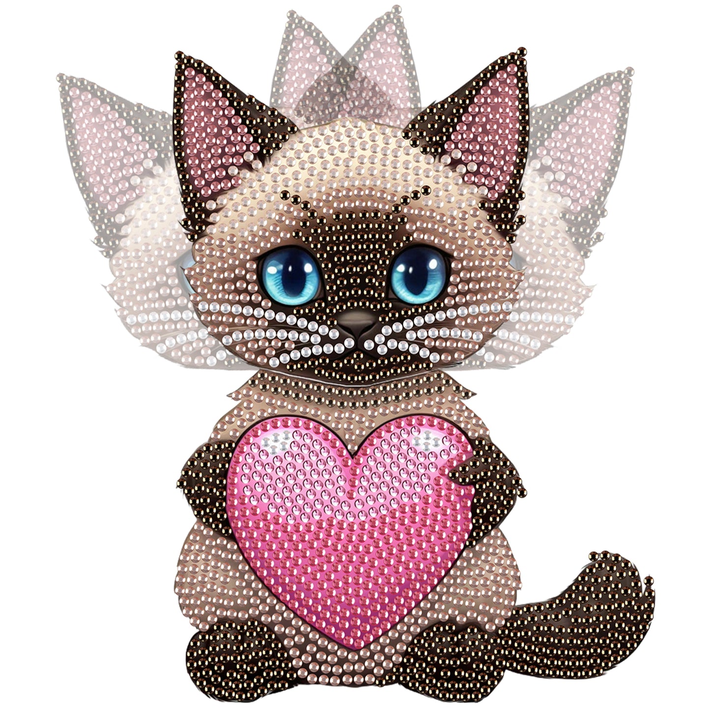 2D Flat DIY Cat Acrylic Shaking Head Diamond Painting Tabletop Ornaments Kit