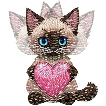 2D Flat DIY Cat Acrylic Shaking Head Diamond Painting Tabletop Ornaments Kit